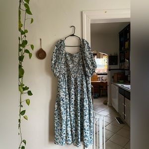 Oddi 3xl blue and off white prairie dress